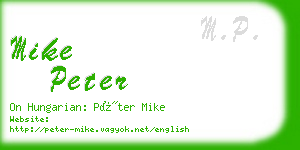 mike peter business card